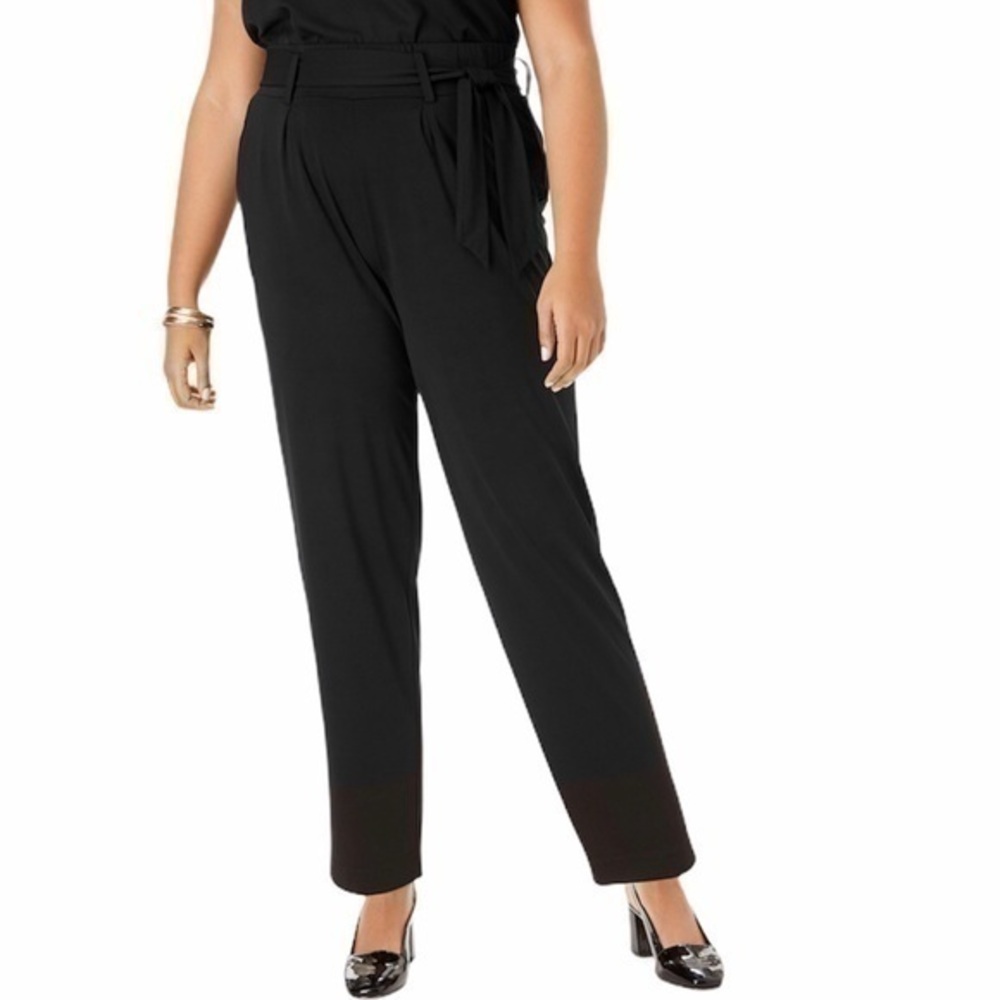 Roaman’s Pull-on Black Sash Pants - Size Small - NWOT